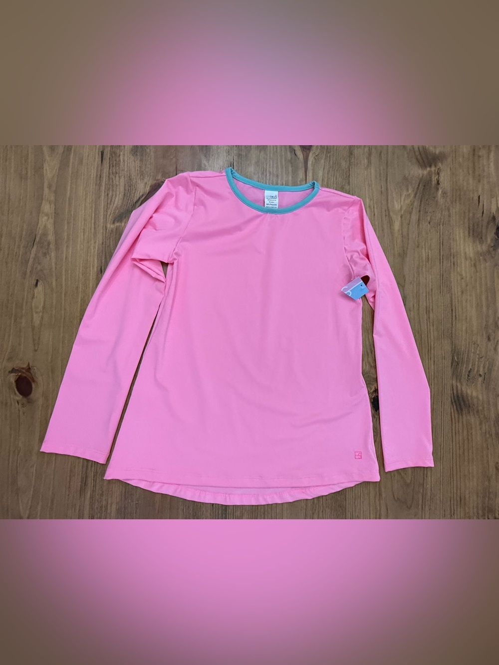 Set Athletics Girls Neon Pink Bridget Basic Quick-Dry LS Shirt NWT